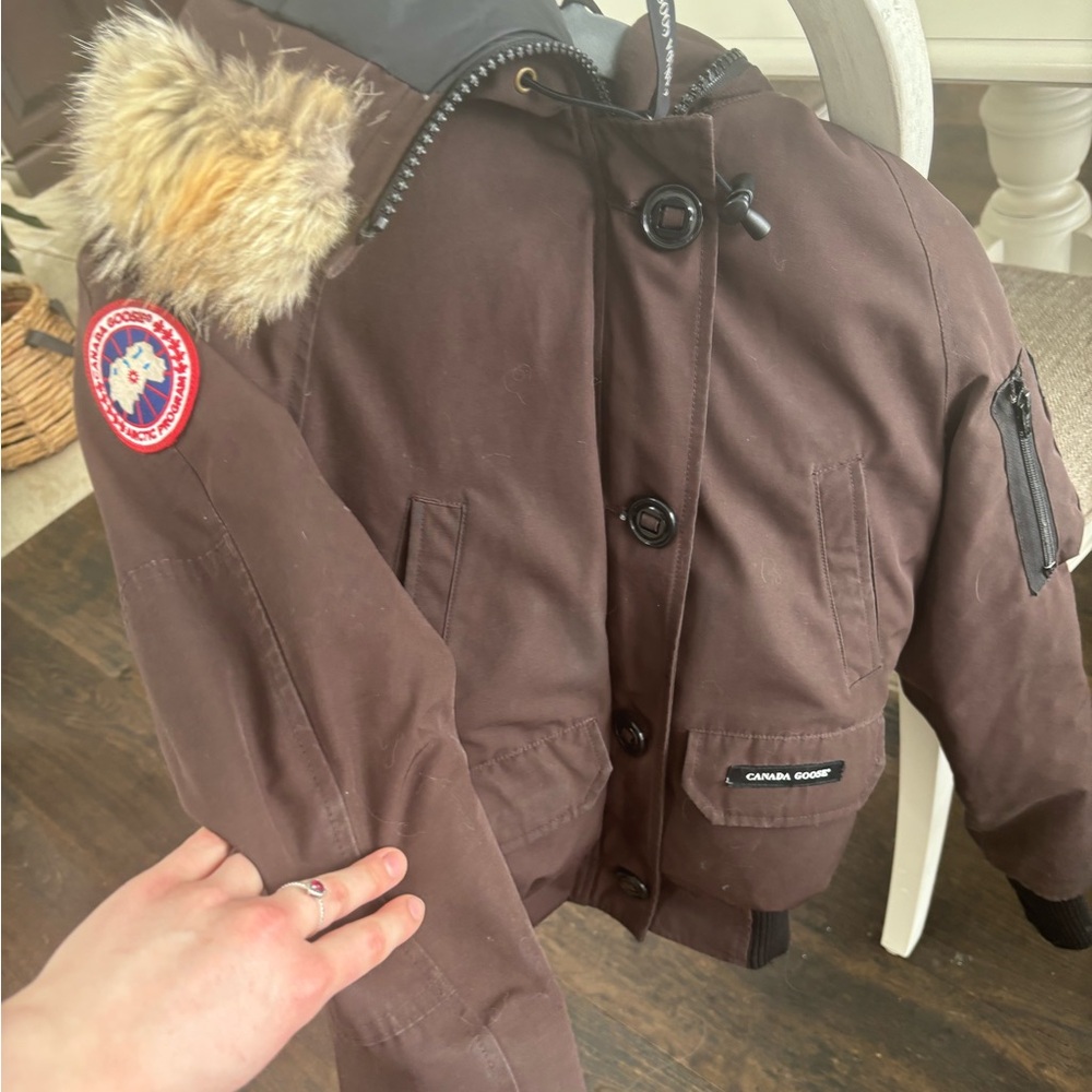 Canada goose brown bomber jacket XS